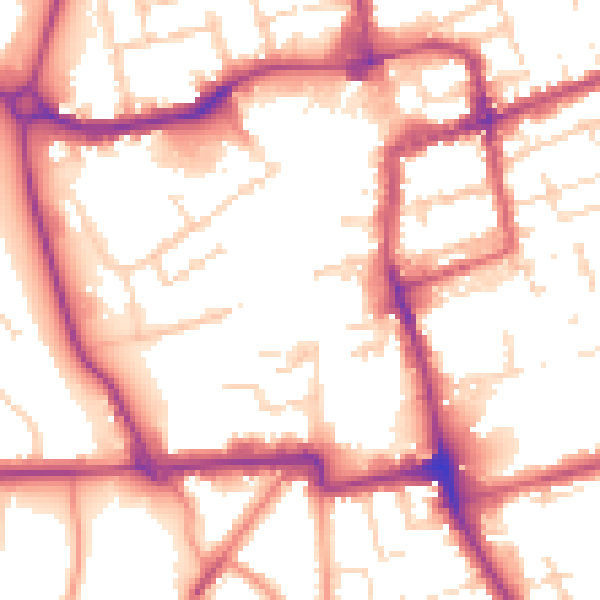 Daytime road noise heatmap for NN16 8ST