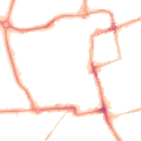 Night-time road noise heatmap for NN16 8ST