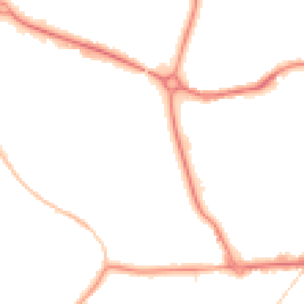 Night-time road noise heatmap for NN16 8UH