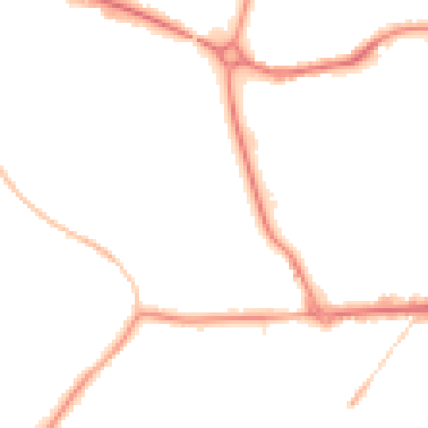 Night-time road noise heatmap for NN16 8UQ