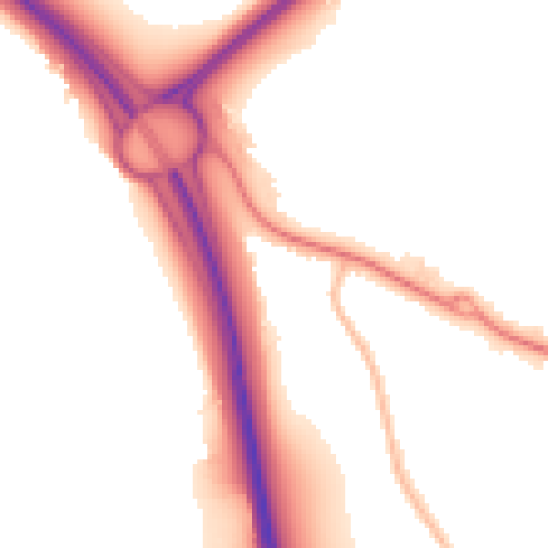 Night-time road noise heatmap for NN16 8WF