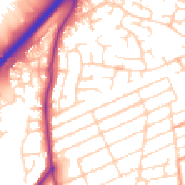 Daytime road noise heatmap for NN16 9BG