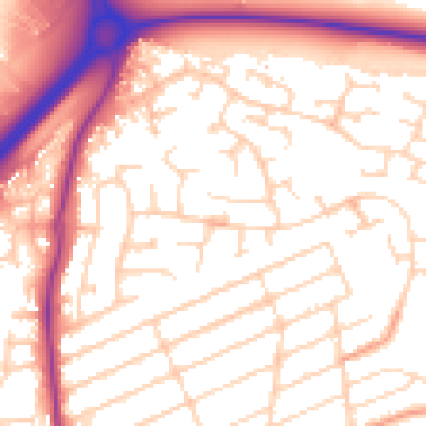 Daytime road noise heatmap for NN16 9BH