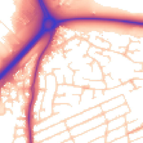 Daytime road noise heatmap for NN16 9BJ