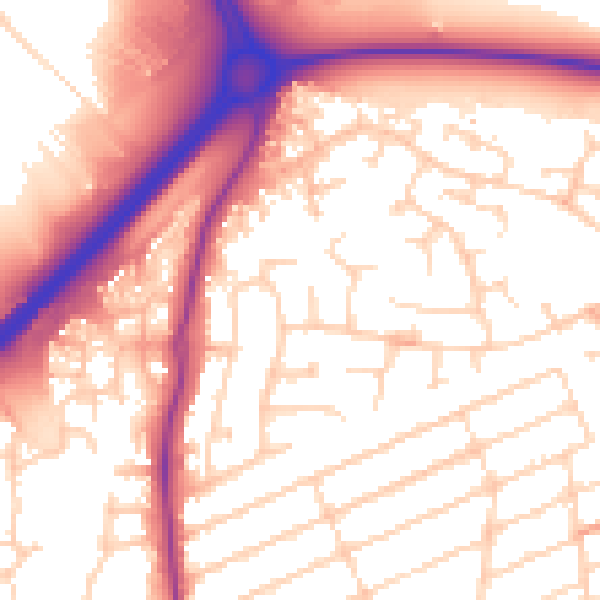 Daytime road noise heatmap for NN16 9BL