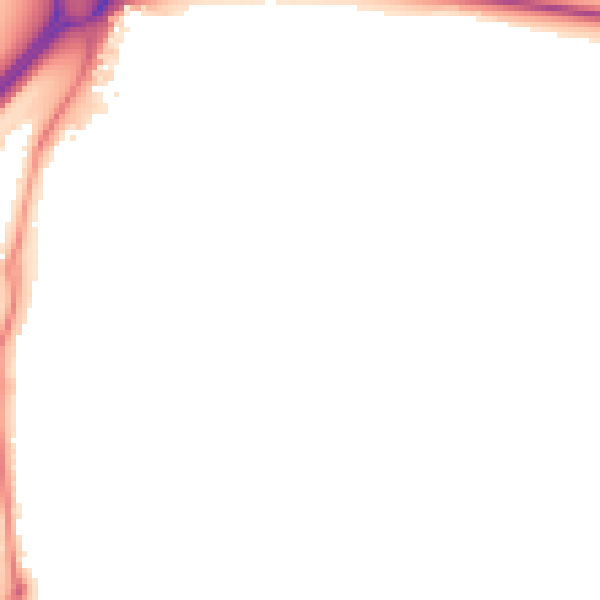 Night-time road noise heatmap for NN16 9BW