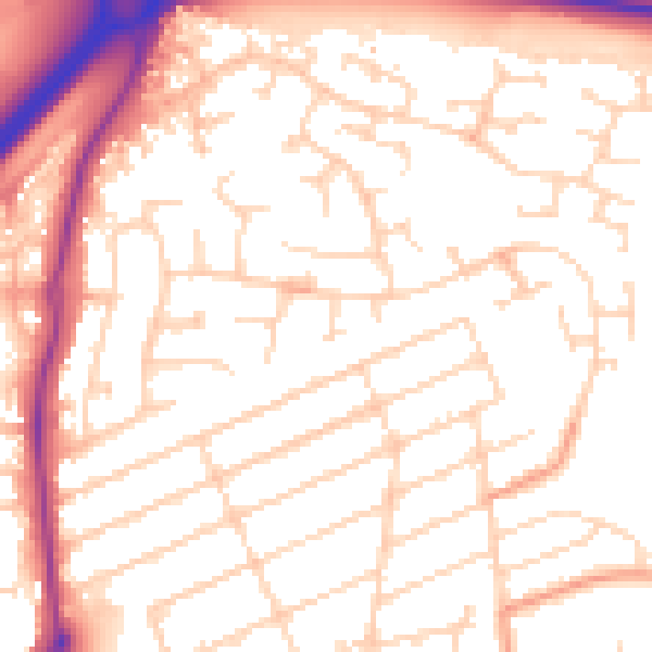 Daytime road noise heatmap for NN16 9BY