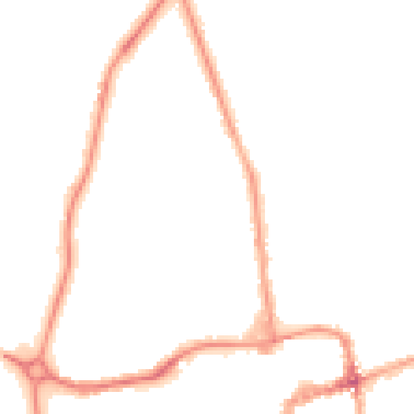 Night-time road noise heatmap for NN16 9DX