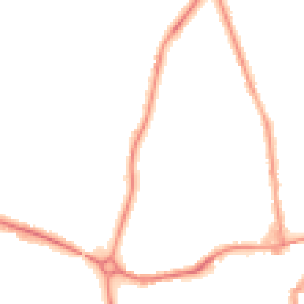 Night-time road noise heatmap for NN16 9EH
