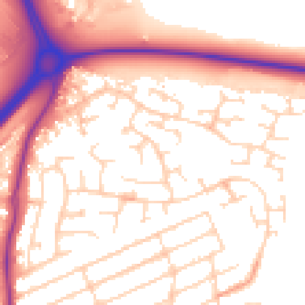 Daytime road noise heatmap for NN16 9EN