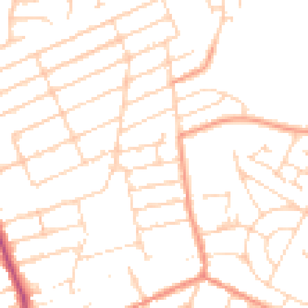 Daytime road noise heatmap for NN16 9LG