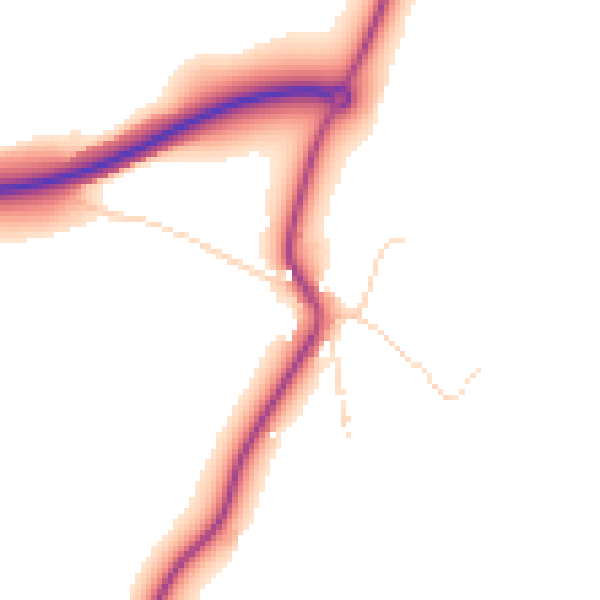 Daytime road noise heatmap for NN16 9UN