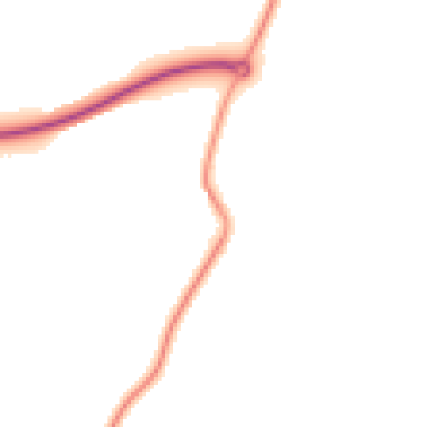 Night-time road noise heatmap for NN16 9UN