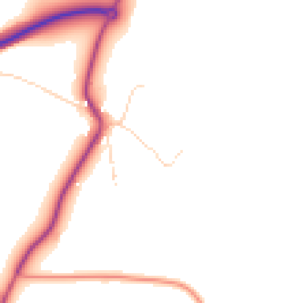 Daytime road noise heatmap for NN16 9UP