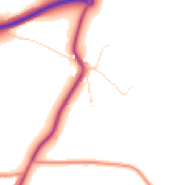 Daytime road noise heatmap for NN16 9UR
