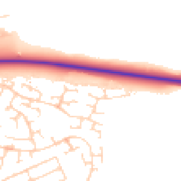 Daytime road noise heatmap for NN16 9US