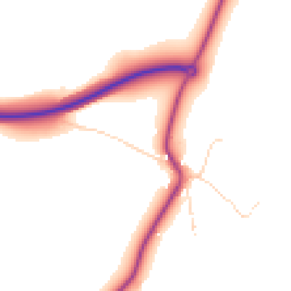 Daytime road noise heatmap for NN16 9UX