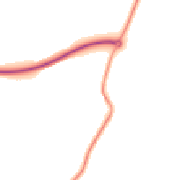 Night-time road noise heatmap for NN16 9UX