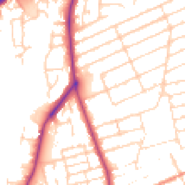 Daytime road noise heatmap for NN16 9WD