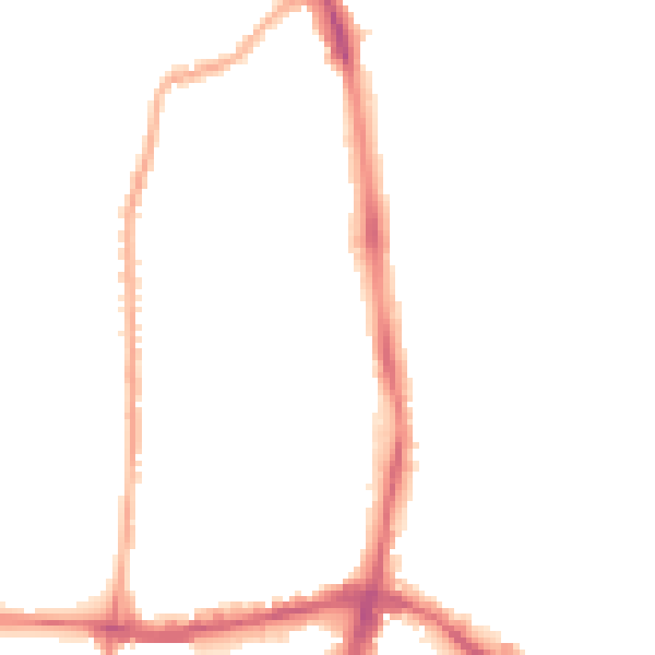 Night-time road noise heatmap for NN2 6AP