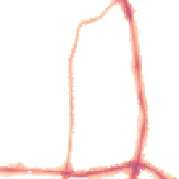 Night-time road noise heatmap for NN2 6BP