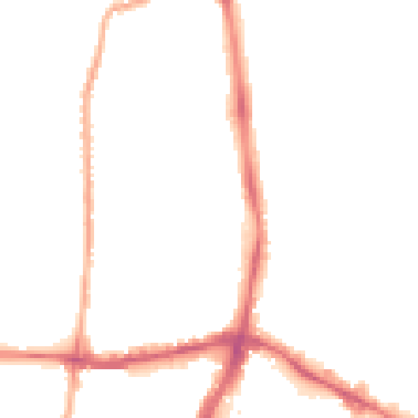 Night-time road noise heatmap for NN2 6DU