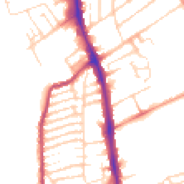 Daytime road noise heatmap for NN2 6EU