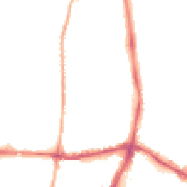 Night-time road noise heatmap for NN2 6LQ