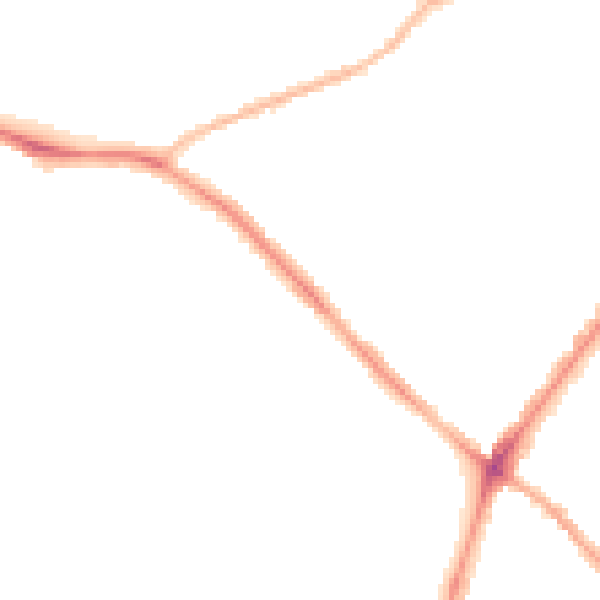 Night-time road noise heatmap for NN2 7DS