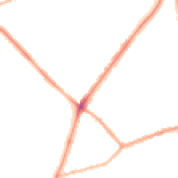 Night-time road noise heatmap for NN2 7HG