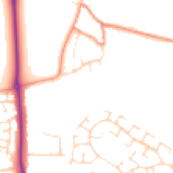 Daytime road noise heatmap for NN2 8SD