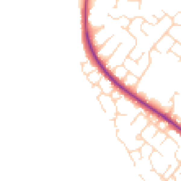 Daytime road noise heatmap for NN2 8US