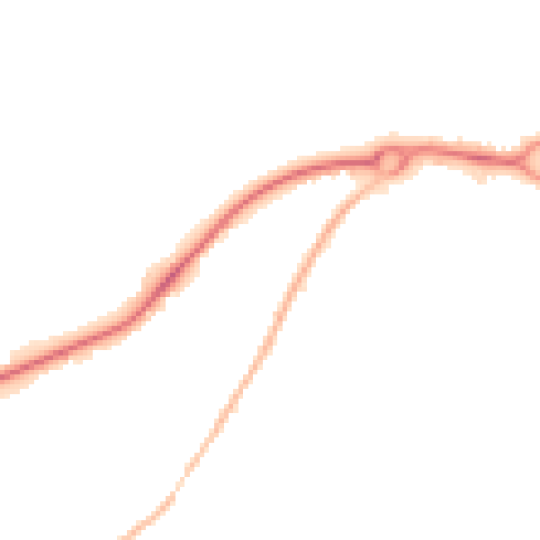 Night-time road noise heatmap for NN2 8XH