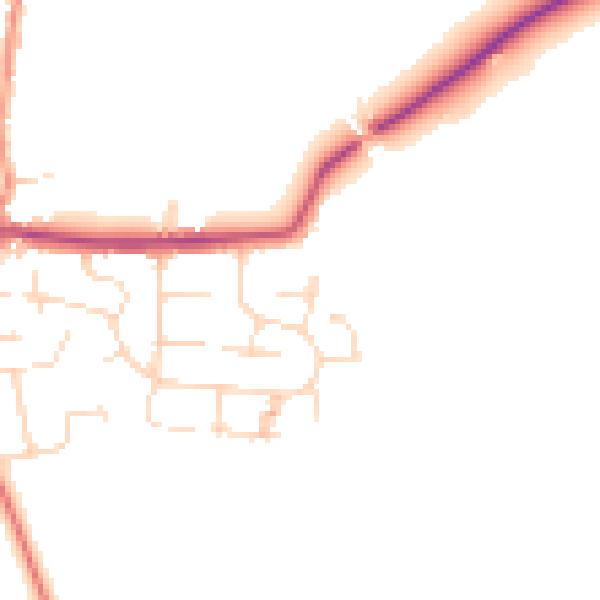 Daytime road noise heatmap for NN29 7AT