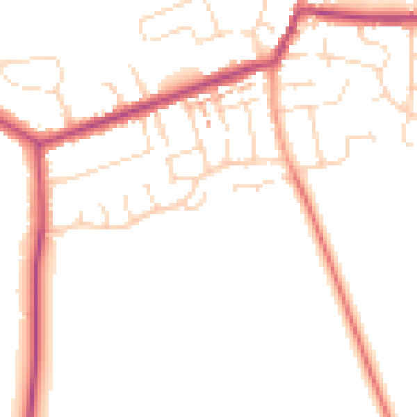 Daytime road noise heatmap for NN29 7BT