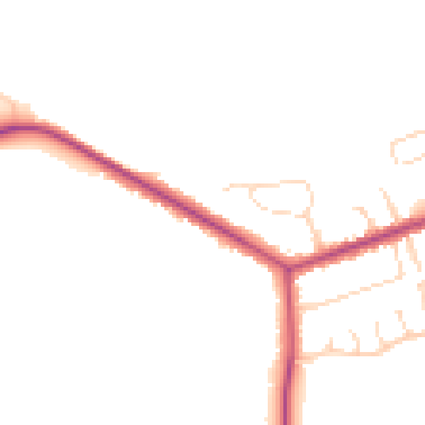 Daytime road noise heatmap for NN29 7DL