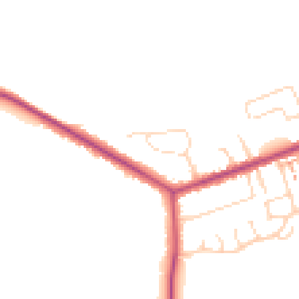 Daytime road noise heatmap for NN29 7DN