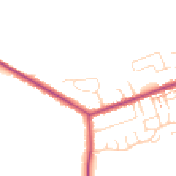 Daytime road noise heatmap for NN29 7DP