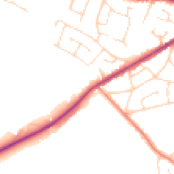 Daytime road noise heatmap for NN29 7ER
