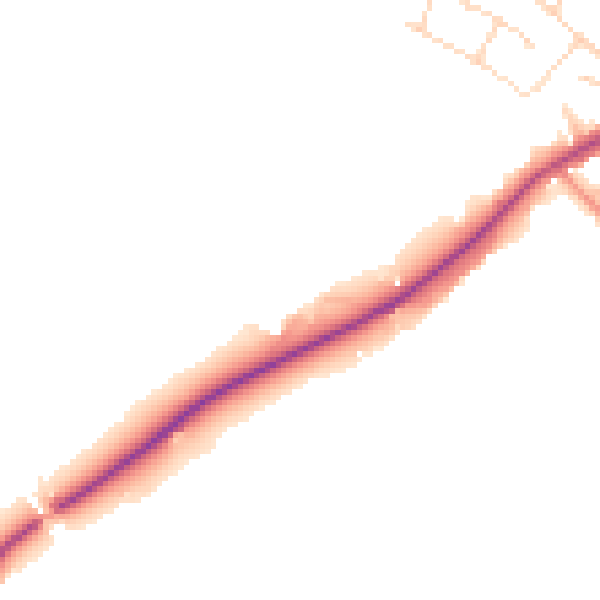 Daytime road noise heatmap for NN29 7EX
