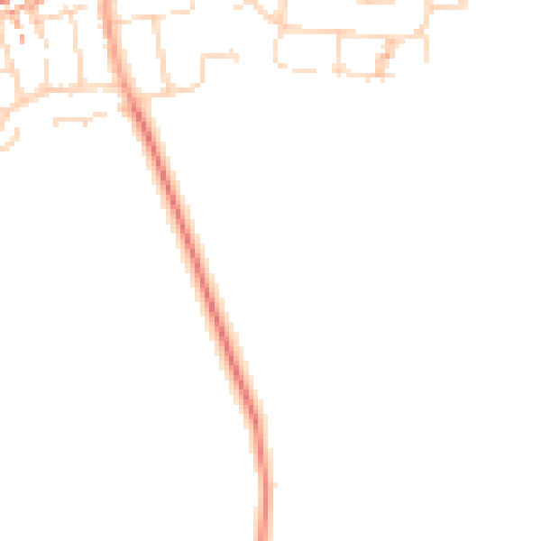 Daytime road noise heatmap for NN29 7HL