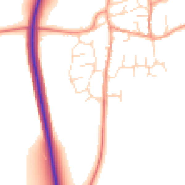Daytime road noise heatmap for NN29 7JY