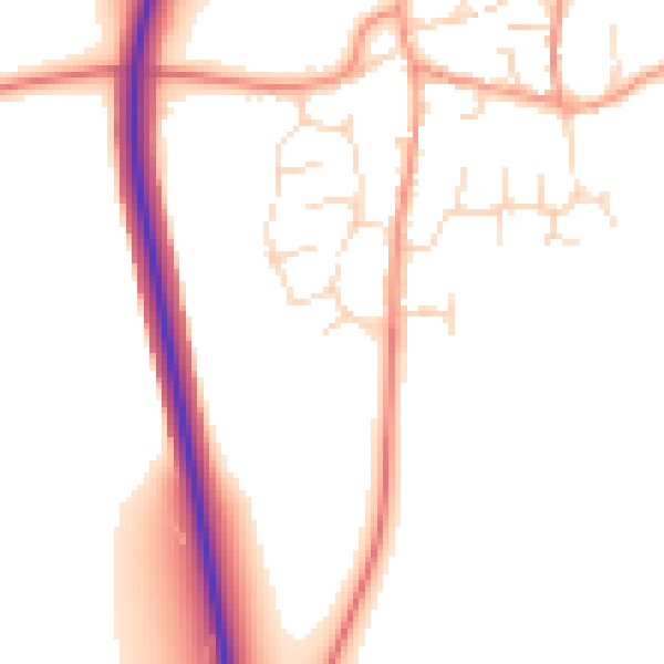 Daytime road noise heatmap for NN29 7JZ