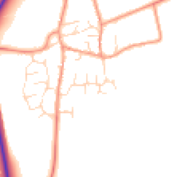 Daytime road noise heatmap for NN29 7LG