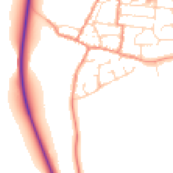 Daytime road noise heatmap for NN29 7LH