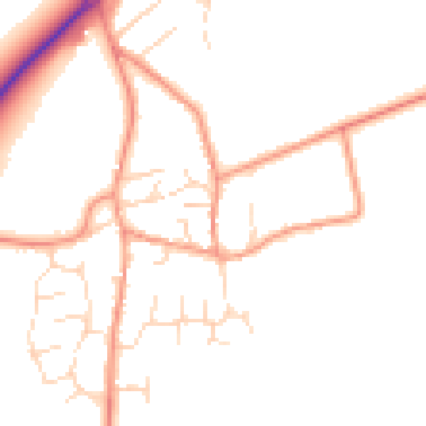 Daytime road noise heatmap for NN29 7LL