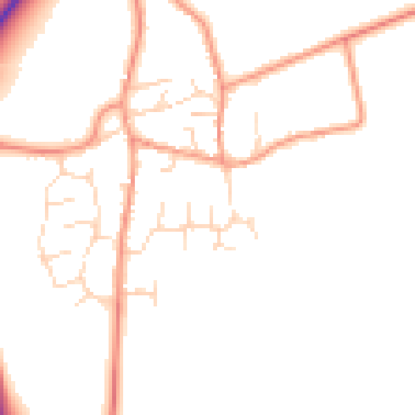 Daytime road noise heatmap for NN29 7LQ
