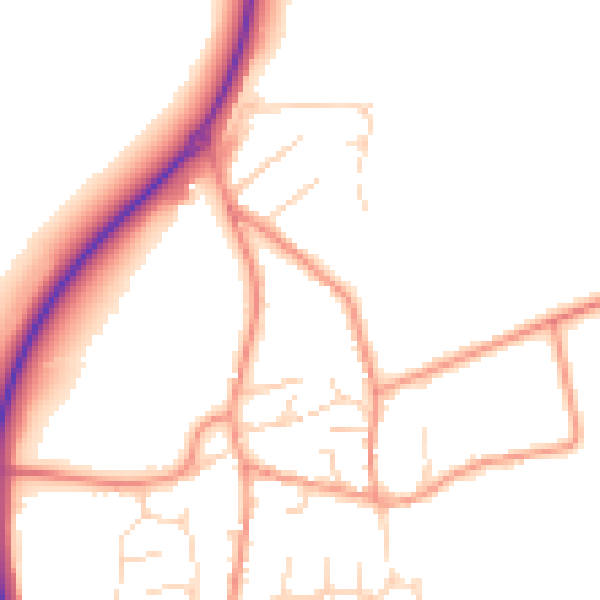 Daytime road noise heatmap for NN29 7NA