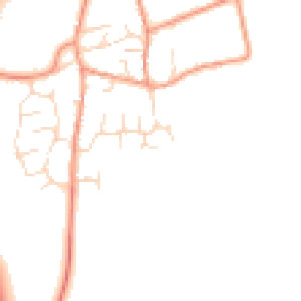 Daytime road noise heatmap for NN29 7NQ