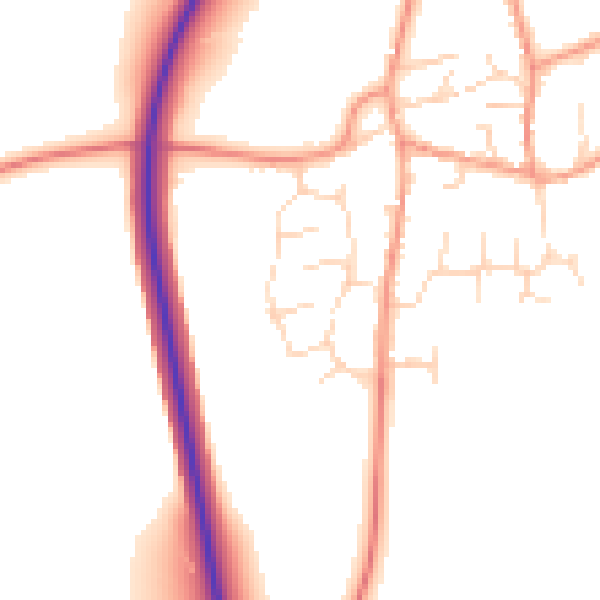 Daytime road noise heatmap for NN29 7NT